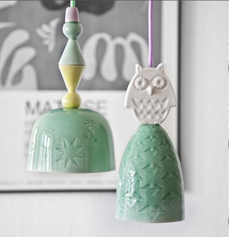 Lampe i porcelæn fra Rie Elise Larsen