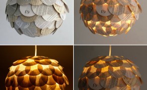 Flot lampe af avispapir