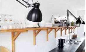 Arkitektlamper i køkkenet