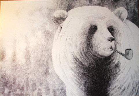 poster-print-plakat-design-grafisk-illustration-bear-smocking