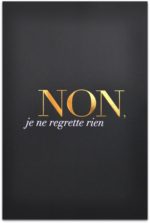 Non je ne regrette rien – Dagens poster