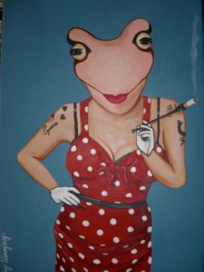frog-painting-maleri-kunst-amy-whinehouse
