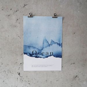 Ocean - akvarel